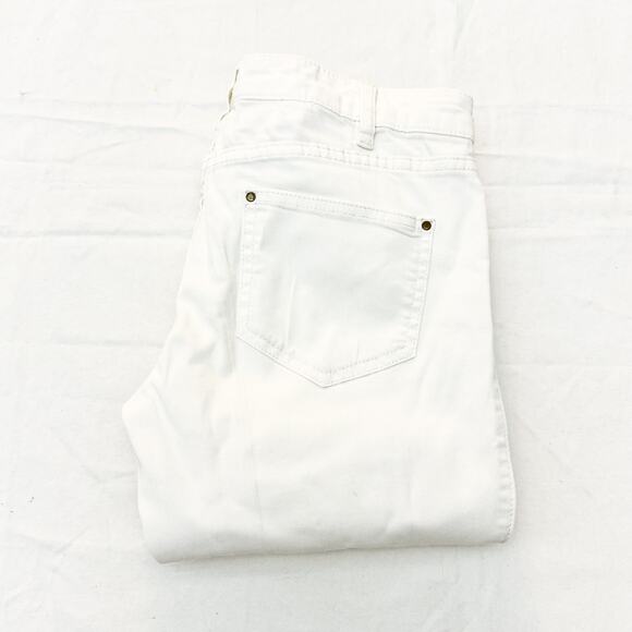 Club Monaco White Motorcycle Denim Jean Skinny Leg Size 28 - Picture 1 of 8